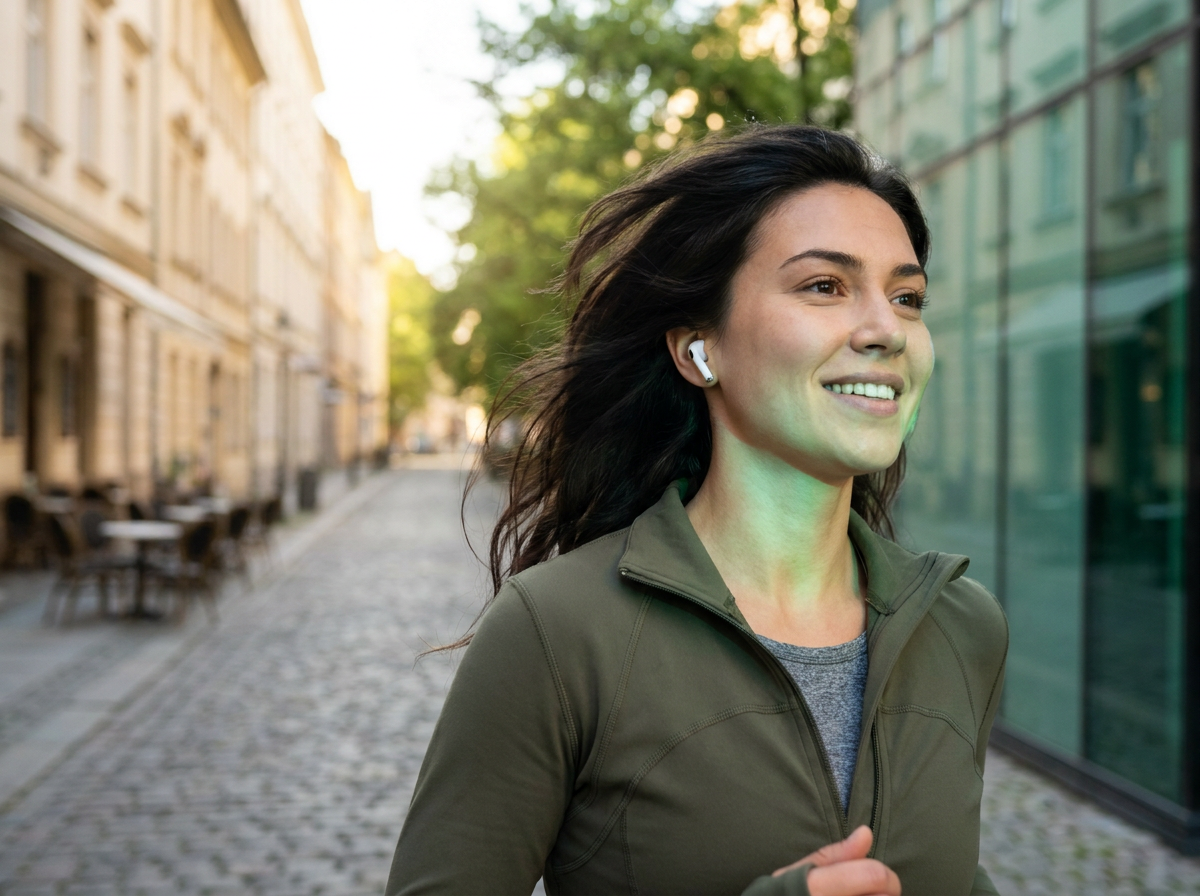 Runner at golden hour